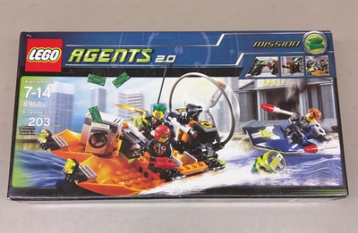 LEGO Agents 2.0 8968 River Heist NEW! Swamp Boat Jetski Fuse