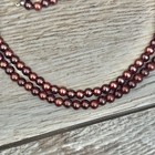 Faux Chocolate Pearl Necklace Double Strand Beaded Wire — photo 7