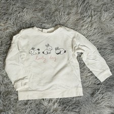 H&M Kids 100% Cotton Long Sleeve Sweatshirt Bunny 3T 98 New