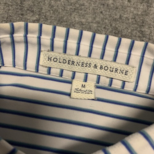 Holderness & Bourne Mens Size Medium Sz M Tailored Fit Short Sleeve Polo Shirt - Picture 3 of 9