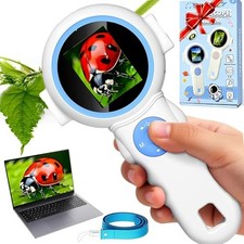 Microscope for Kids with Camera, STEM Toy for Boys Girls Ages 3 12