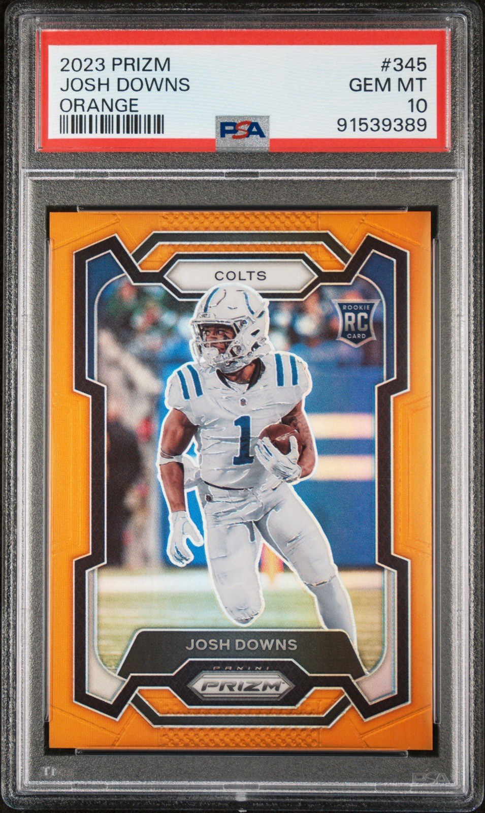 2023 Panini Prizm - Rookies Josh Downs #345 Orange Prizm /249 (RC)