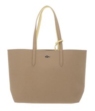LACOSTE Anna Shopping Bag Schultertasche Shopper Tasche Viennois Soja hellbraun