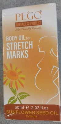 PEGO Body Oil for Stretch Marks Pregnancy Maternity Sunflower Seed Oil Formula