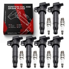 6 Ignition Coil  Iridium Spark Plug Fits For Hyundai Santa Fe Kia Sorento UF546