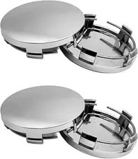 4 PCS Silver Wheel Hub Center Caps, 2.28" OD 2.12" ID Snap-in Hu Color: Silver