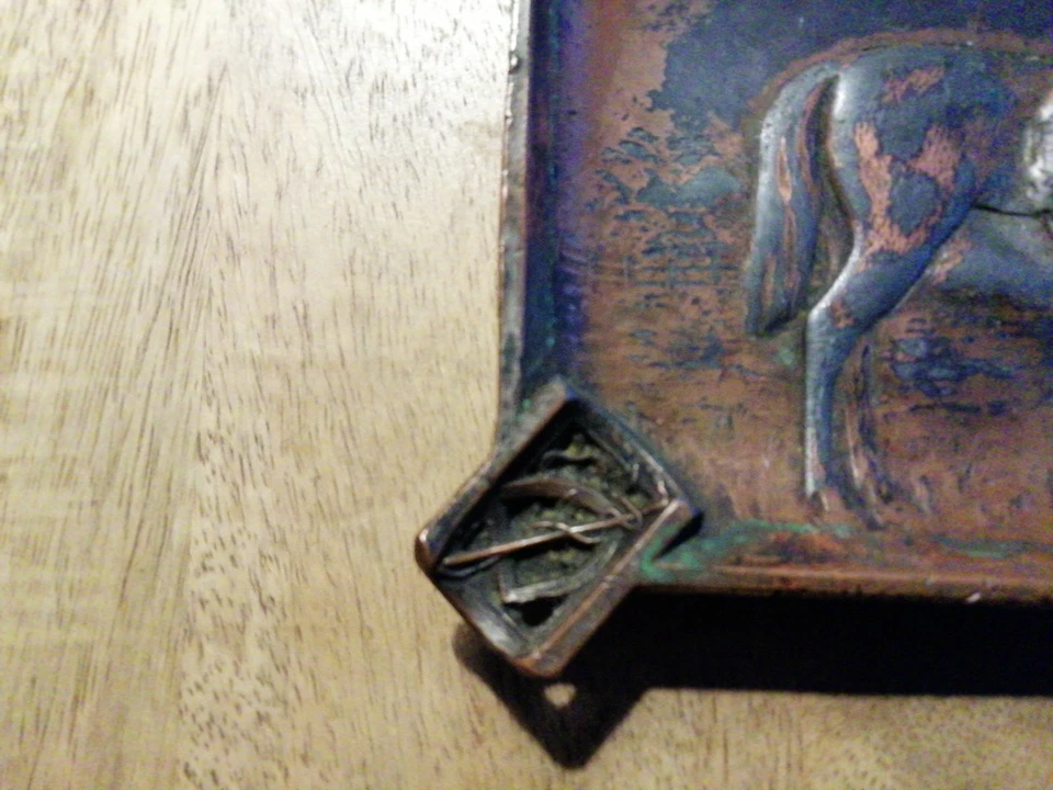 Bronze animalier cendrier chevaux - Photo 3/3