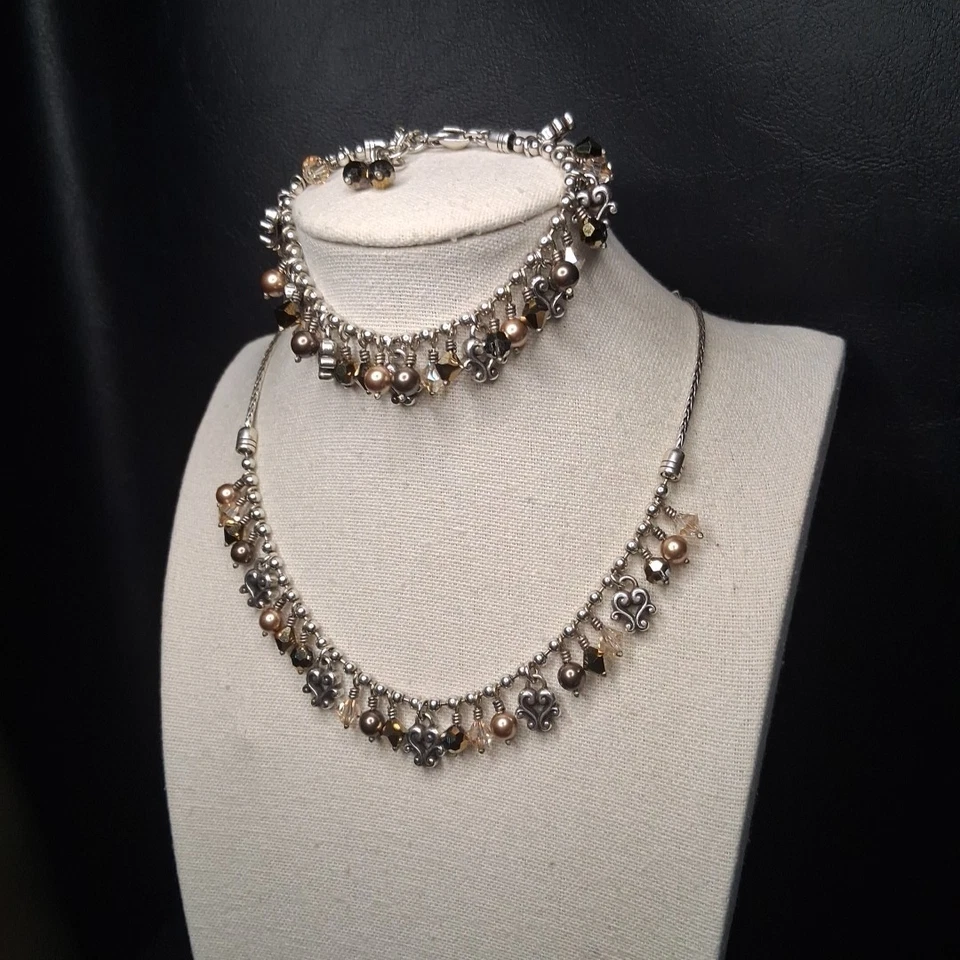 Collar/pulsera Brighton Cannes dijes imitación perlas y cristales. 16.379 Foto 3 de 4