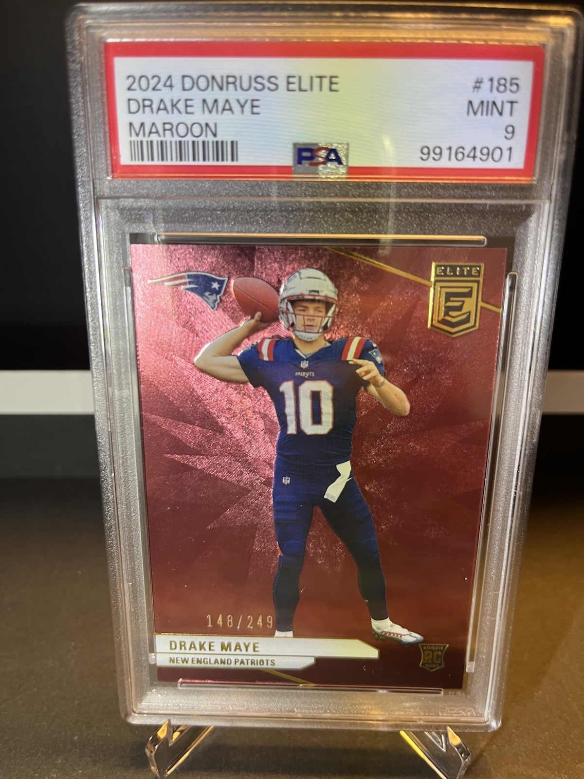 2024 PANINI DONRUSS ELITE MAROON #185 DRAKE MAYE  148/249 PSA 9