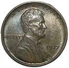 1917 Lincoln Wheat Cent 1C MS BN Orange/blue/Purple Toning