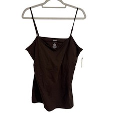 Sonoma Goods For Life Everyday Cami Dark Brown Cotton Stretch Tank Top XL NEW