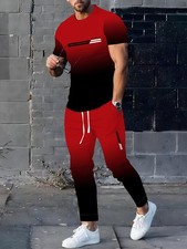 Men's Sportswear  Elegant Casual Crew Neck  Slightly Stretch Knitted Belt