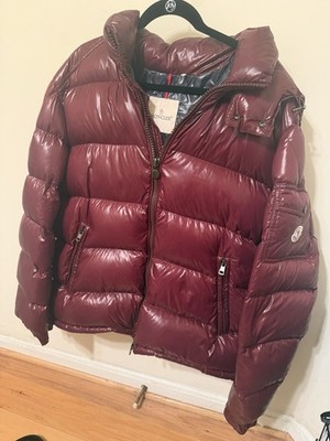 Moncler Maya Down Jacket Maroon Size 6 (XXL)