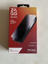 ZAGG Apple iPhone 15 Pro Glass Elite Privacy Screen Protector: Scratch-Resistant