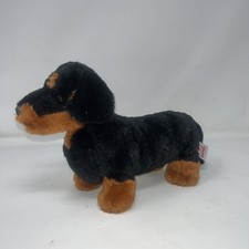 Webkinz Dachshund Dog Plush HM345 Black/Brown good condition
