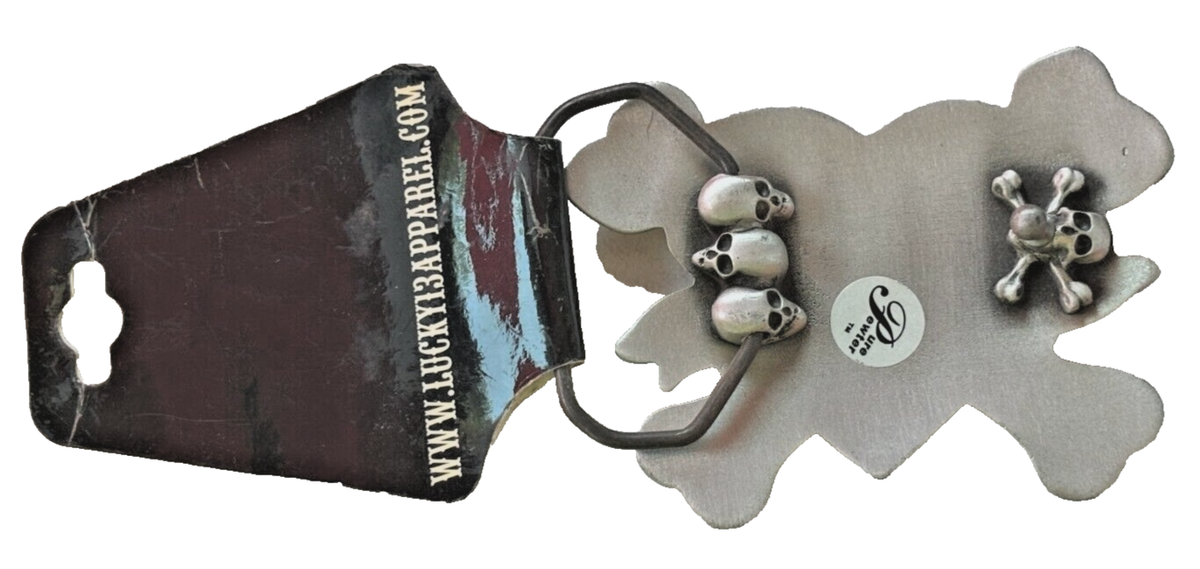 Lucky 13 Love Sucks‎ Heart Skull Crossbones Belt Buckle Y2K Goth Punk Lucky 13 Belt Buckle - Etsy Canada main image 3