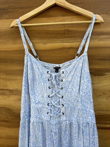 Torrid Blue Floral Lace up Sun dress Size 3 - Picture 7 of 10