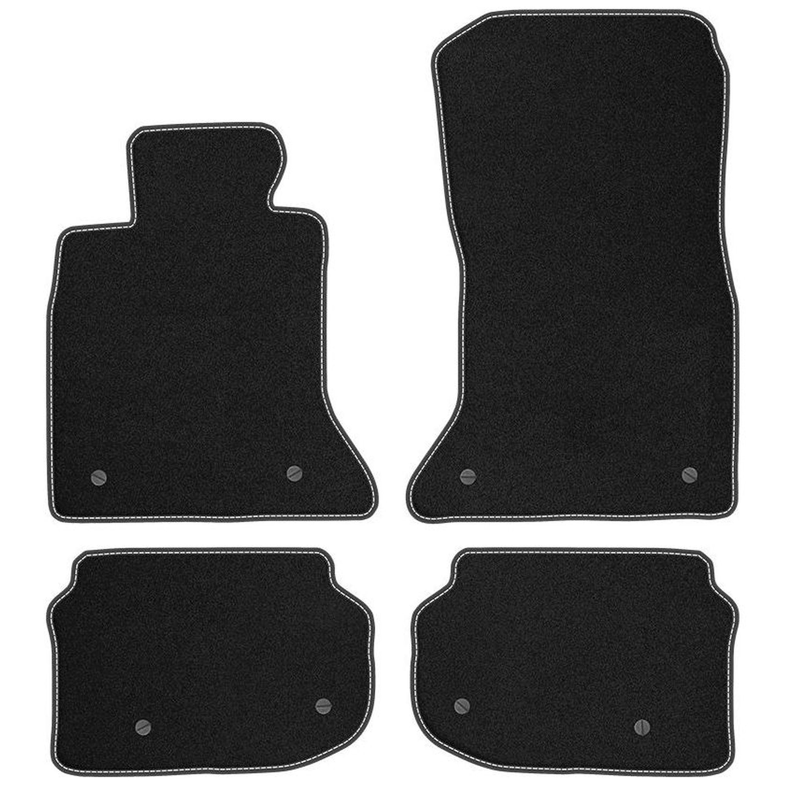 Tapis sol velours blanc anti-saleté pour rajeunir habitacle BMW F10 2010-2013