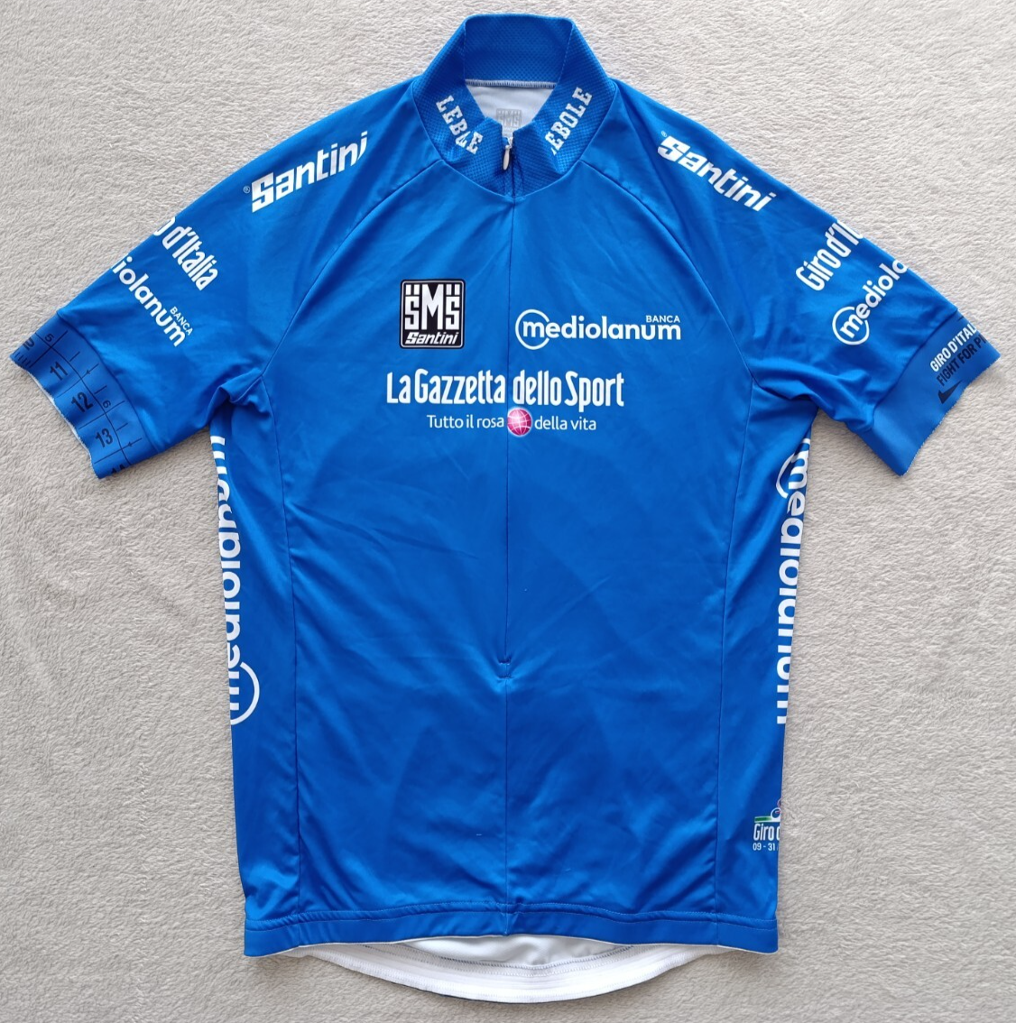 Santini La Gazzetta dello Sport サイクルジャージ CYCLING VELO SHIRT JERSEY GAZETTA DELLO SPORT SANTINI SIZE M