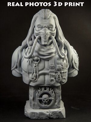 HARZBÜSTE. UNMORTAN JOE. MAD MAX. 3D. Maßstab 1/5. STL 3D DRUCKE.