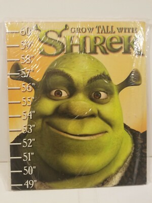 Grow Tall With Shrek Child Growth Chart 2004 Donkey Fiona DreamWorks New Sealed