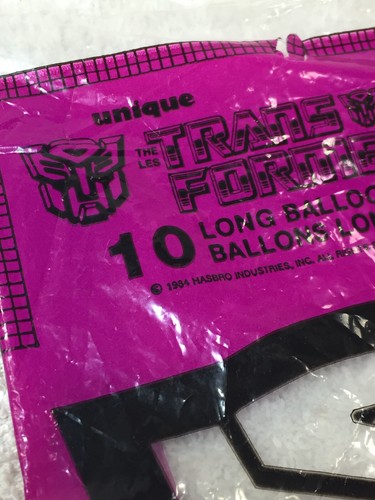Transformers 10 Balloons Sealed Canada Billingual Vintage 84 NIP Birthday Decor - Picture 2 of 12