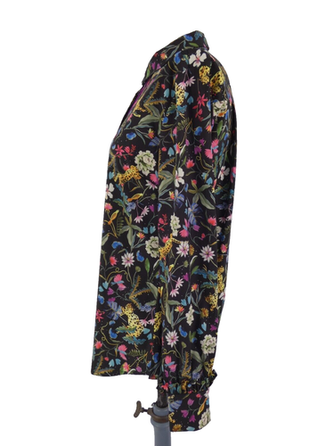 Dante 6 Shirt bunt Dschungel Blumen Vogel Leopardenmuster lila Paspel Rajar XS - Bild 5 von 12