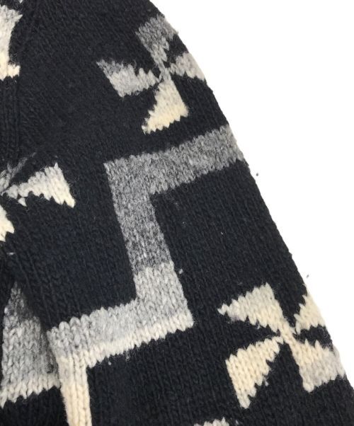 M Lauren Ralph Native Pattern Hand Knit Shawl Col… - image 9