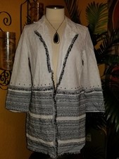 Chico' S Nwt $159 Size 0 S 4/6 Cotton Eyelet White Alabaster Women's Jacket