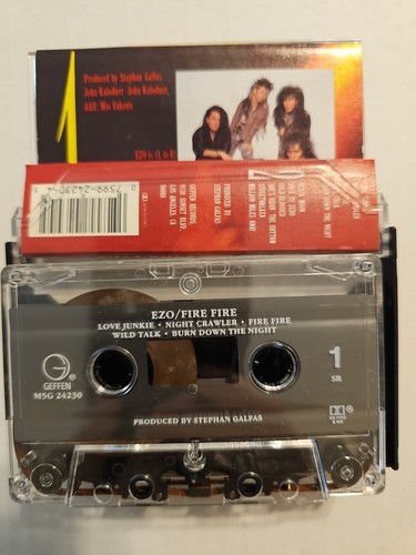 EZO - Fire Fire 1989 Cassette Tape Geffen Records Hair Metal - Picture 4 of 6