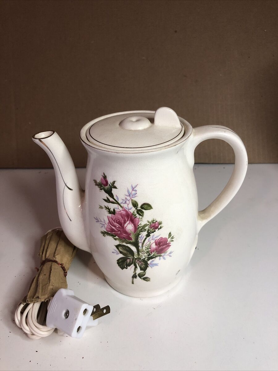 Vintage Ceramic Floral Electric Teapot - Japan | eBay Vintage Ceramic Floral Electric Teapot - Japan | eBay