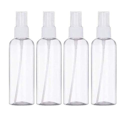 Empty Clear Spray Bottle Travel Make Up Accessories Plastic Bottles 100 ML 4 PCS - Picture 1 of 7