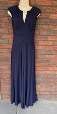 Vince Camuto Long Formal Gown Size 0 Sheath Dress Jeweled V-Neck Lined Stretch