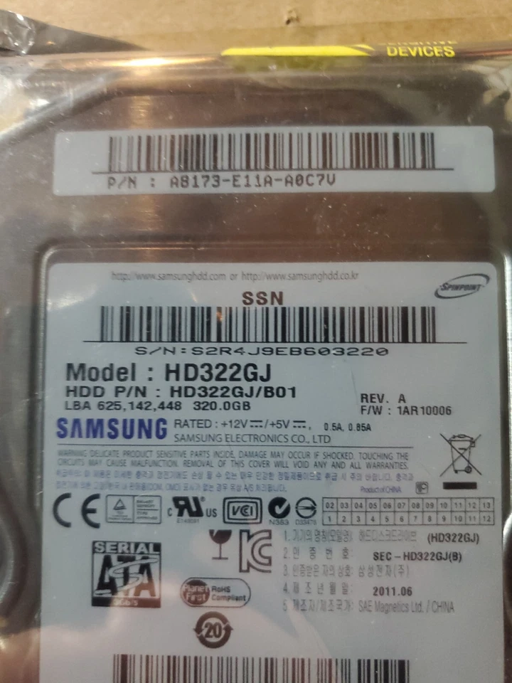 HD322GJ Samsung Spinpoint F4 320GB 7200RPM SATA 3Gbps 16MB Cache 3.5-inch - Image 2 of 3