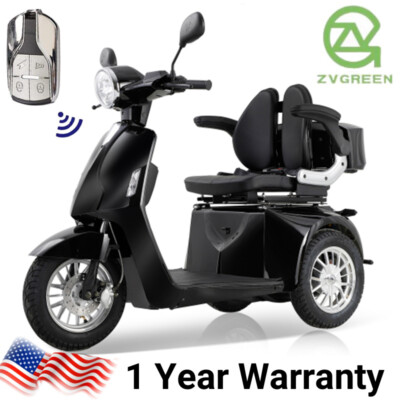 3 Wheels Heavy Duty Mobility Scooters for Seniors 800W 60V 20AH 330lbs 36 Miles