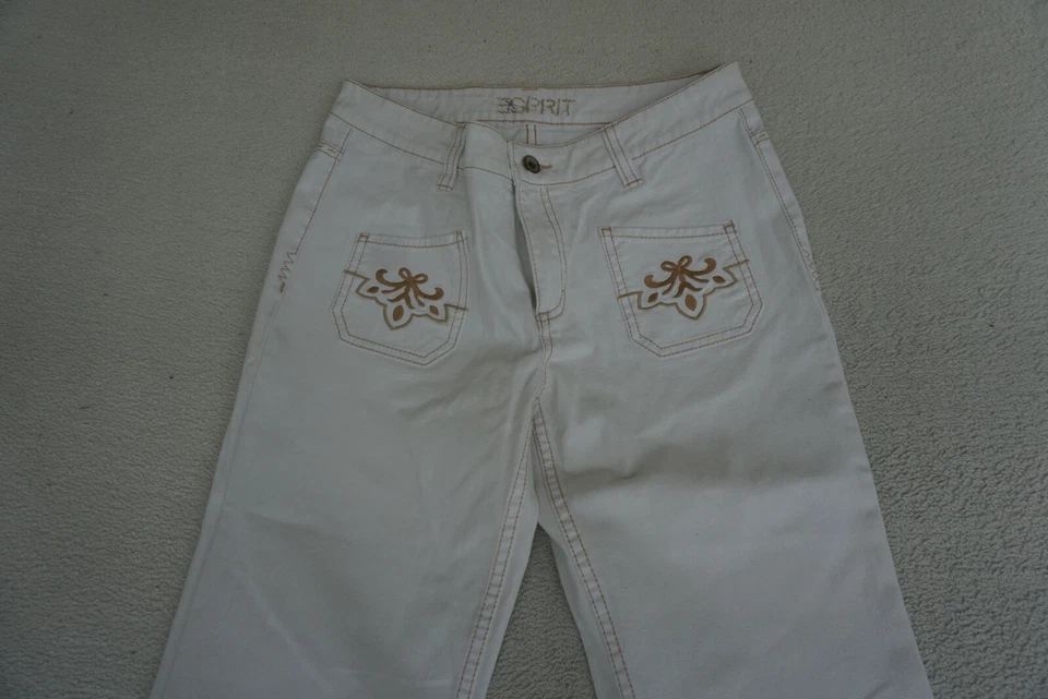ESPRIT Damen Jeans bootcut stretch Hose 38 M 29/34 W29 L34 stonewashed weiß TOP - Bild 3 von 4