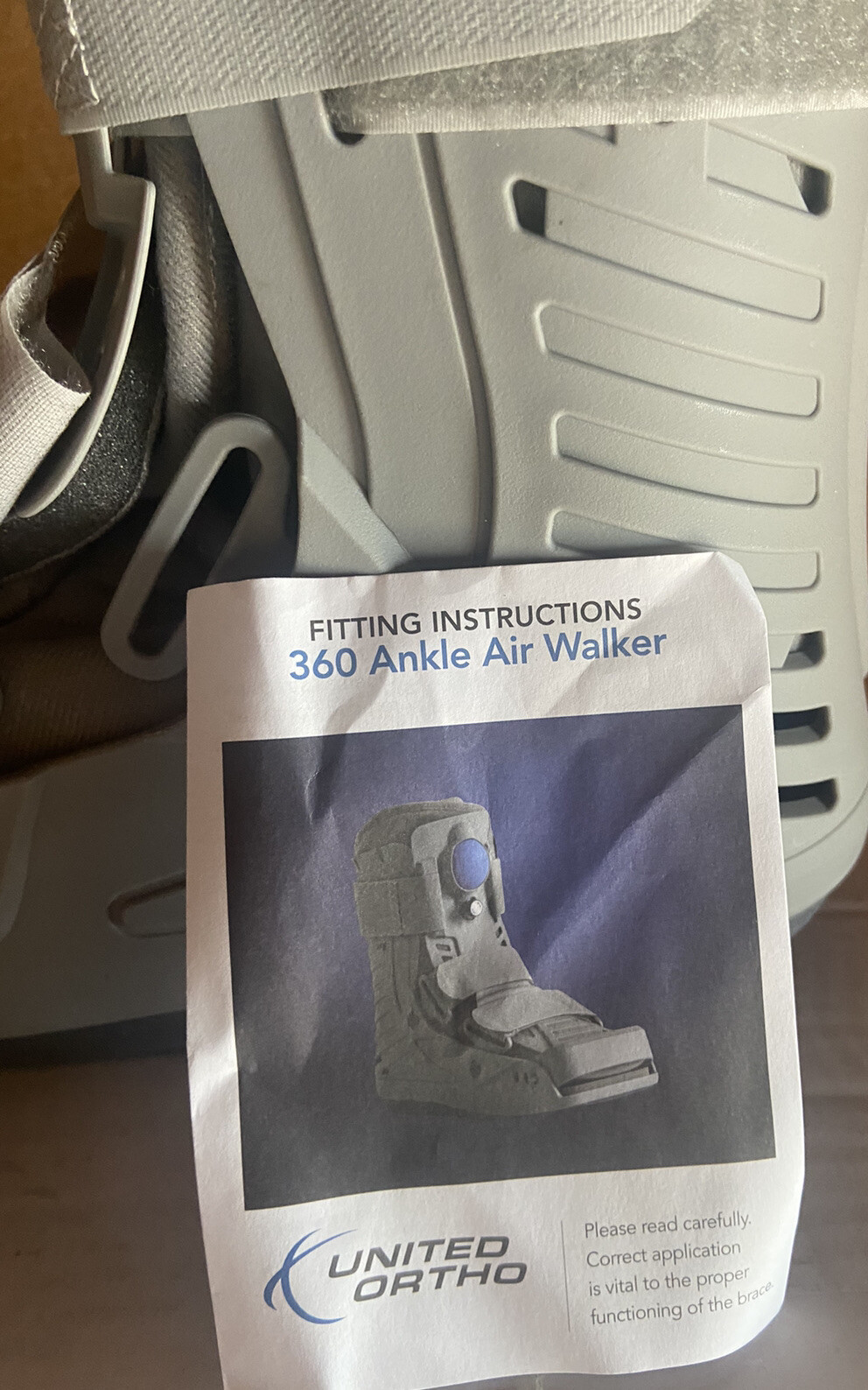 United Ortho 360 Air Walker Ankle Fracture Boot Medium, Grey eBay