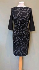 phase eight Size 14 Black Lace Slimming Bodycon Dress