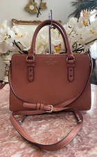 New Kate Spade Mulberry Street Lise Brown Leather Satchel Shoulder bag, $379
