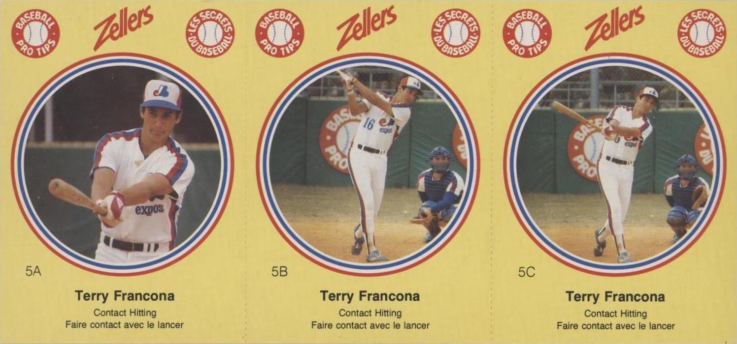 1982 Zellers Baseball Pro Tips Montreal Expos - Terry Francona #5 (RC ...