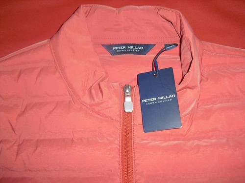 $298,00 Peter Millar taglia XXL gilet deflettore senza cuciture da uomo colore spezie - Foto 10 di 18