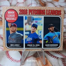 2017 Topps 2016 Pitching - Lively, DeJong, Morimando #198 -Lehigh, Tulsa & Akron