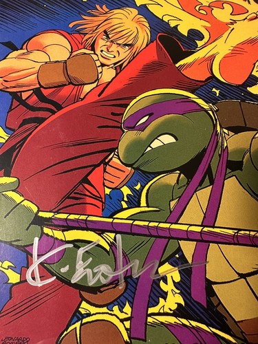 Teenage Mutant Ninja Turtles vs Street Fighter #5 RI 1:100 SIGNED by Eastman COA - Bild 7 von 8