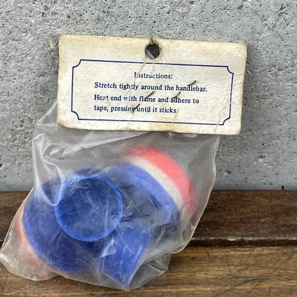 Vintage Benotto Handlebar Tape NOS Stripe Red White Blue Bar Cello New 70s 80s - Image 2 of 4