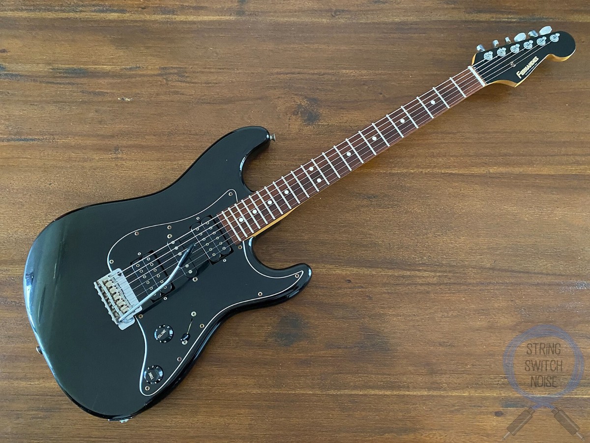 Fernandes Stratocaster, HSH, The Function, 1980s, MIJ, Black Fernandes Stratocaster, HSH, The Function, 1980s, MIJ, Black