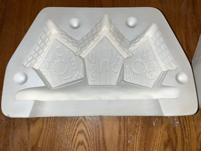 Vintage Ceramic Slip Casting Mold Snowbird Houses Clay Magic 2364