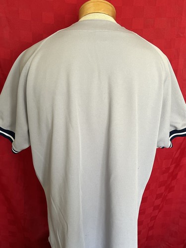 VINTAGE 1990s NY New York Yankees Grey Diamond Russell Athletic Jersey 48 Lg XL - Picture 14 of 18