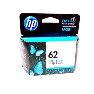 Genuine HP 62 Color Ink ENVY 5542 5545 5660 5663 7640 7645 Retail Box ...