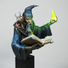 1/10 Resin Figure Bust Magician Wizard Unpainted Unassembled 4675