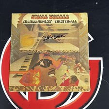 1974 Stevie Wonder Signed Fulfillingness First Finale Album Cover JSA